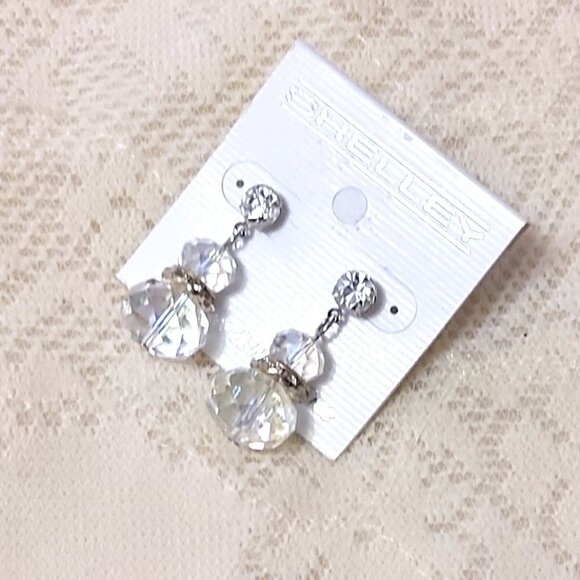 NEW Handcrafted Clear Round Beads Drop Earrings Women Fashion Jewelry Gifts - Picture 4 of 4